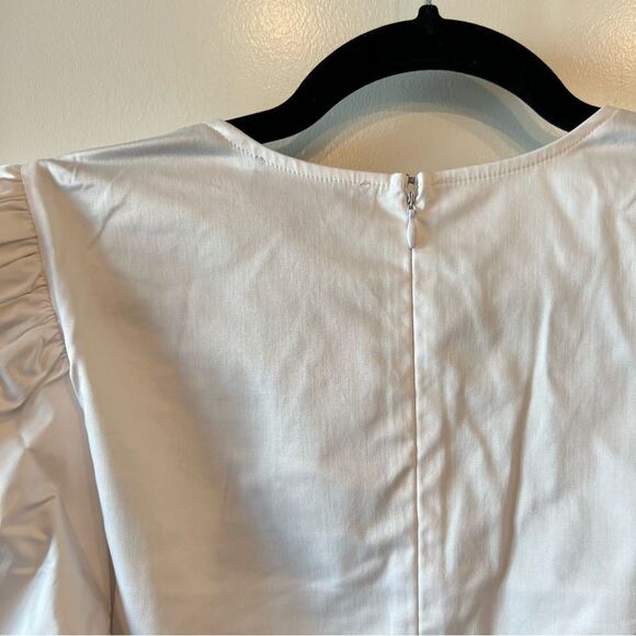 NWT WeWoreWhat Danielle Bernstein Faux Corset Bodice Puff Sleeve Mini Dress 2 - Picture 6 of 9